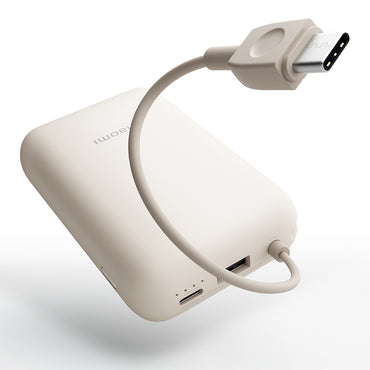 Powerbank xiaomi 10000mah com cabo integrado bege bhr9072gl