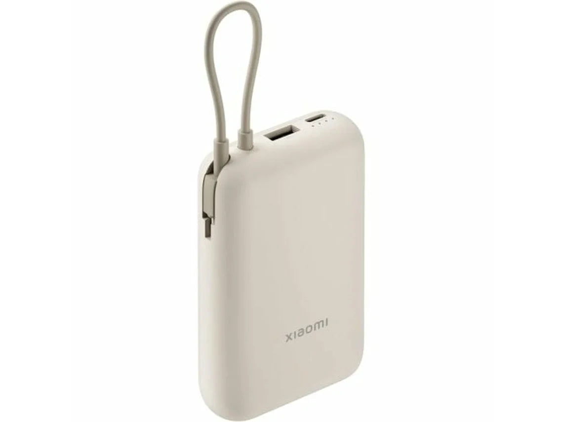 Powerbank xiaomi 10000mah com cabo integrado bege bhr9072gl