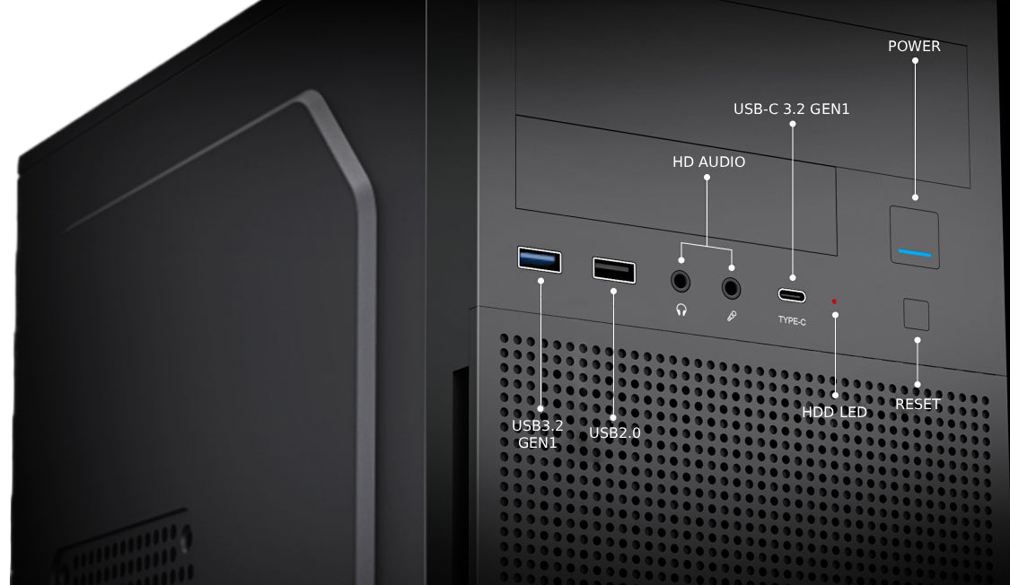 Caixa de Computador Coolbox CAJA MATX M680 USB-C 3.2 GEN1 FTE 500W - imagem 7