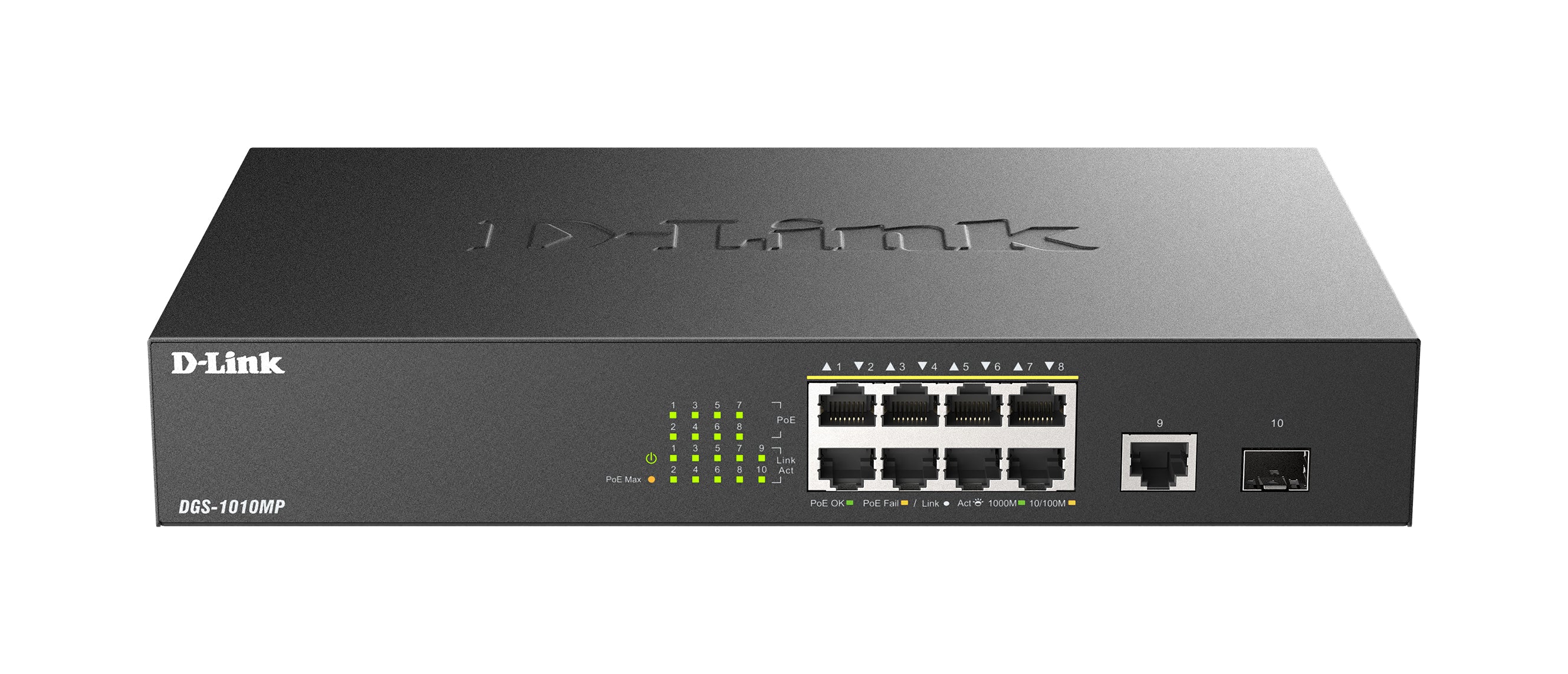 Switch de Rede D-Link DGS-1010MP/E 8xG PoE 1xG Up 1xG SFP