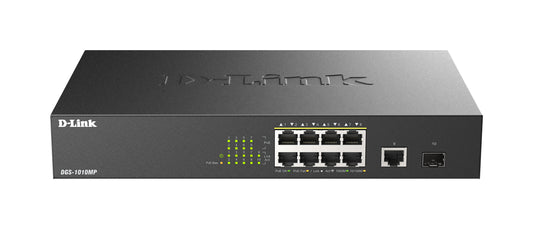 Switch de Rede D-Link DGS-1010MP/E 8xG PoE 1xG Up 1xG SFP