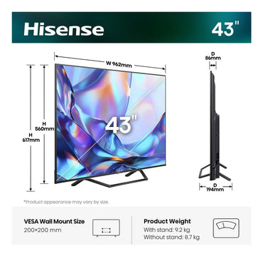 Televisão Hisense 43A7DS - Hisense