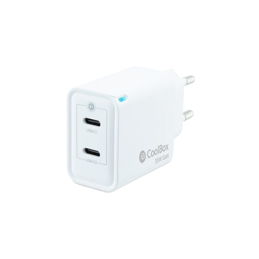 Coolbox Carregador Gan 35W USB-C/USB-C Parede
