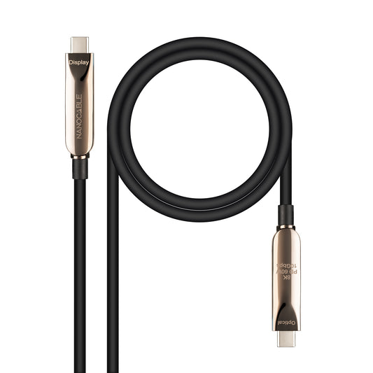 Cabo USB Nanocable Cabo USB3.2 Gen2x1 AOC 60W 8K, 15m