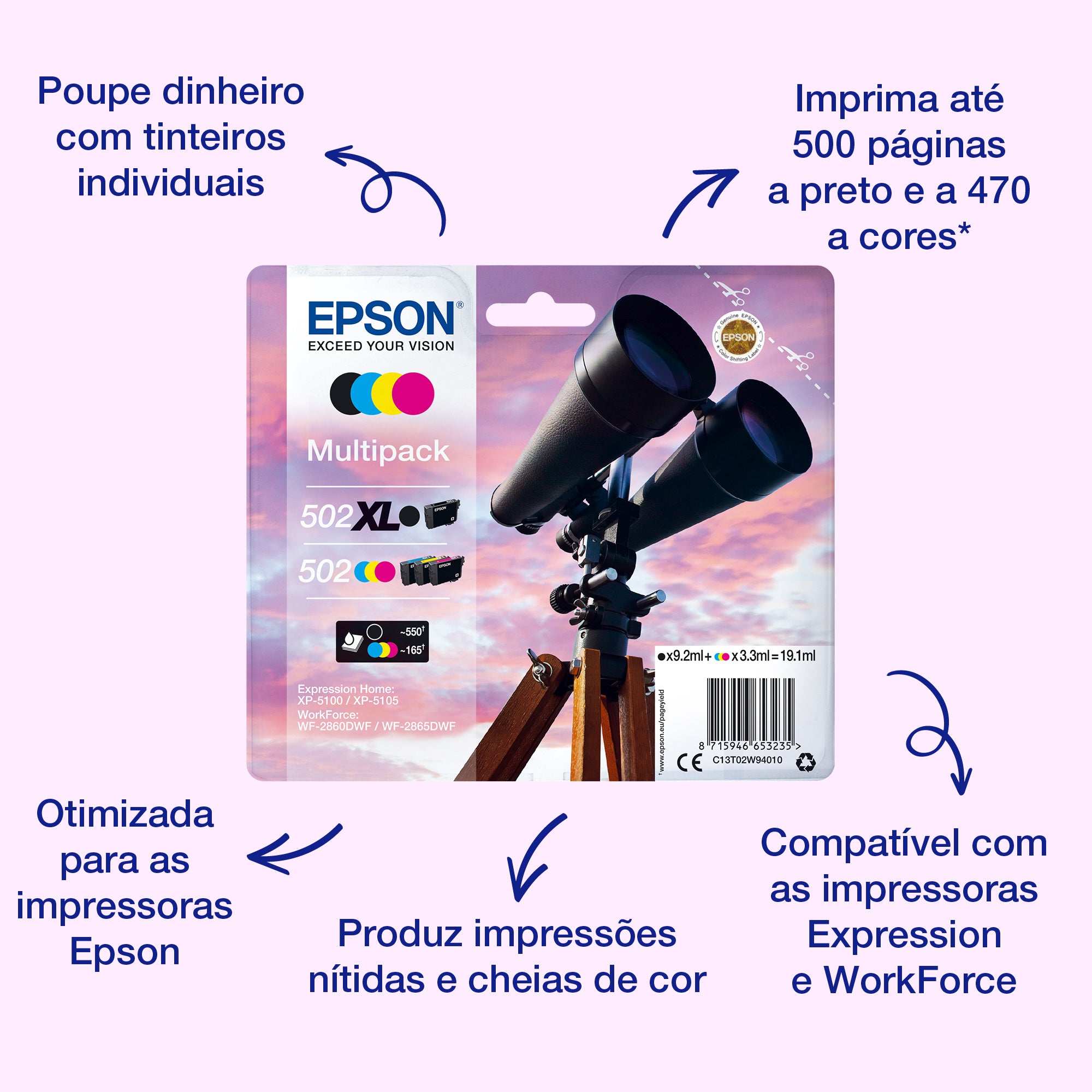 Epson Ink 502XL / C13T02W14010 preto Standard