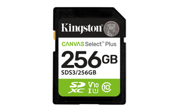 Memory RAM Kingston CANVAS Select Plus 256GB SD XC/ Classe 10/ 150MBs Cartão de Memória