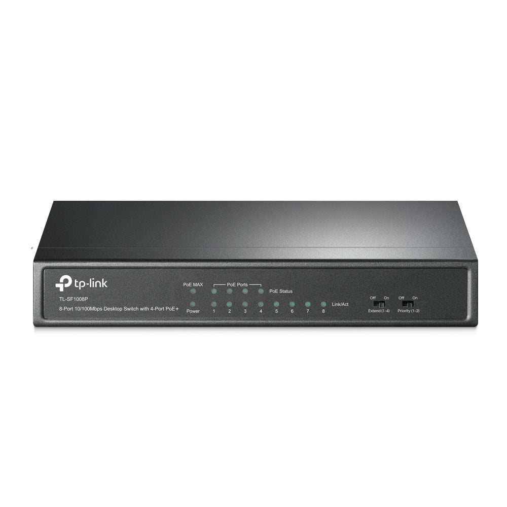 Switch de Rede TP-LINK TL-SF1008P 8x10/100Mbps 4xPoE Metal