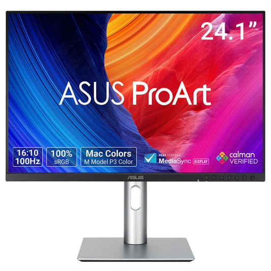 Monitor Profesional Asus ProArt Display PA248QFV 24.1"/ WUXGA/ Multimedia/ Regulable em altura/ preto e prateado