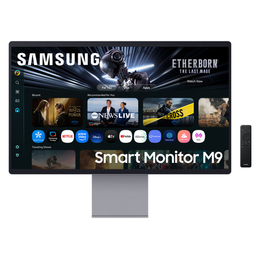 Smart Monitor Gaming Samsung M9 M90SF S32FM900SU 32"/ 4K/ 0.03ms/ 165Hz/ QD-OLED/ Multimedia/ Regulable em altura/ Smart TV/ prateado