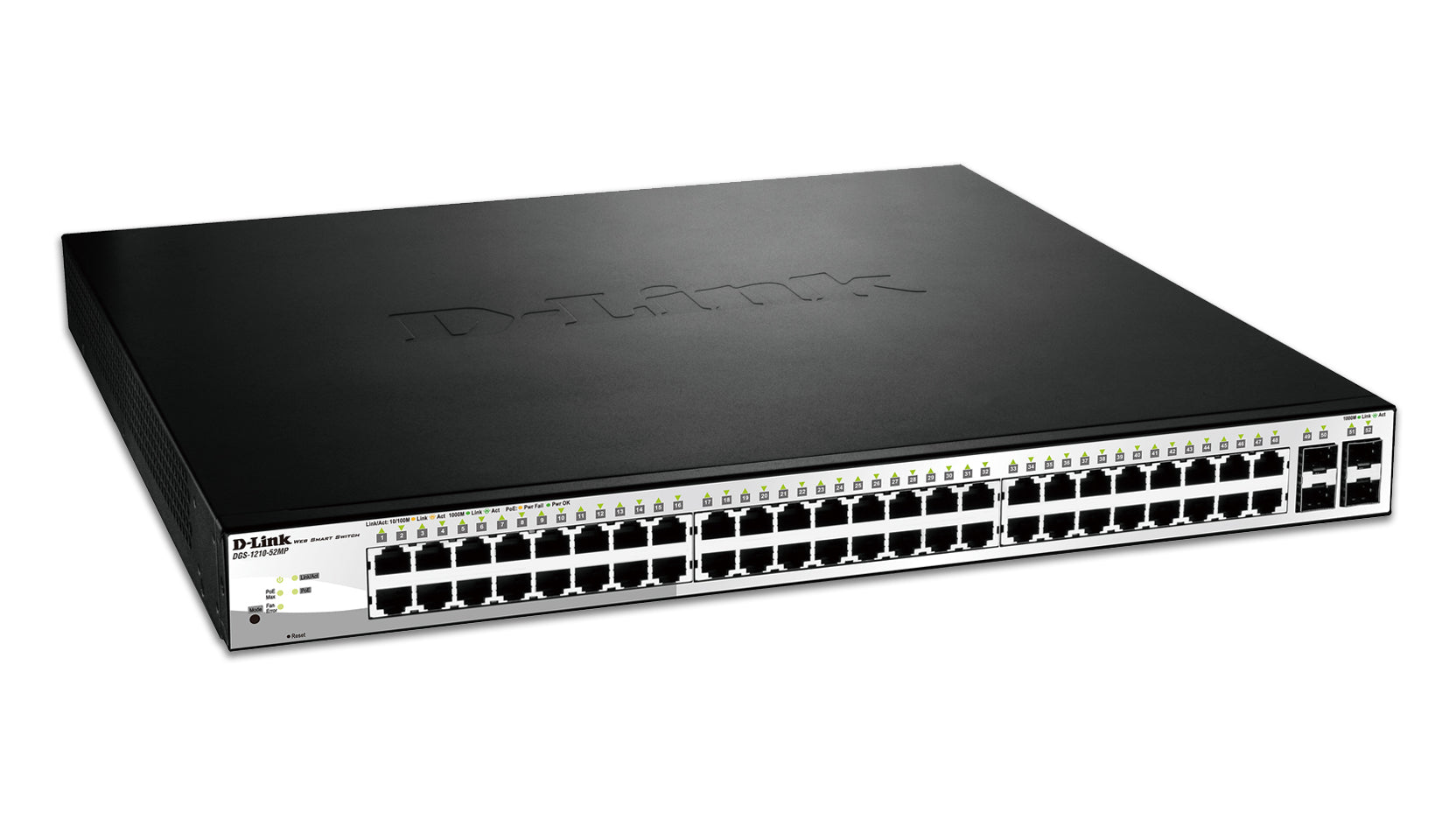 Switch de Rede D-Link DGS-1210-52MP/E 48xGb PoE 4xSFP Comb