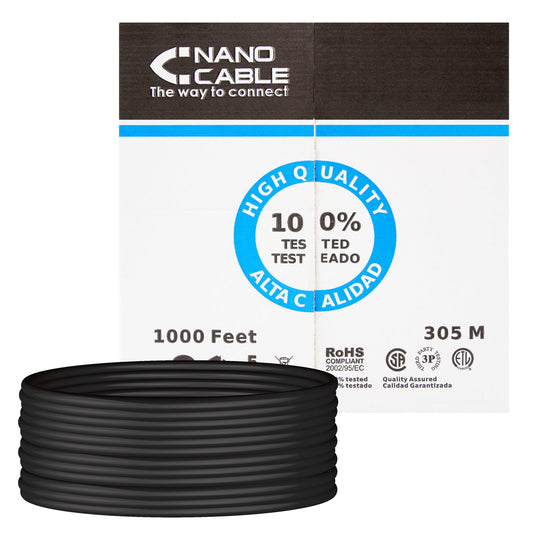 Cabo de Rede Nanocable Bobina Cabo RJ45 CAT6 UTP Rigido305 Ex