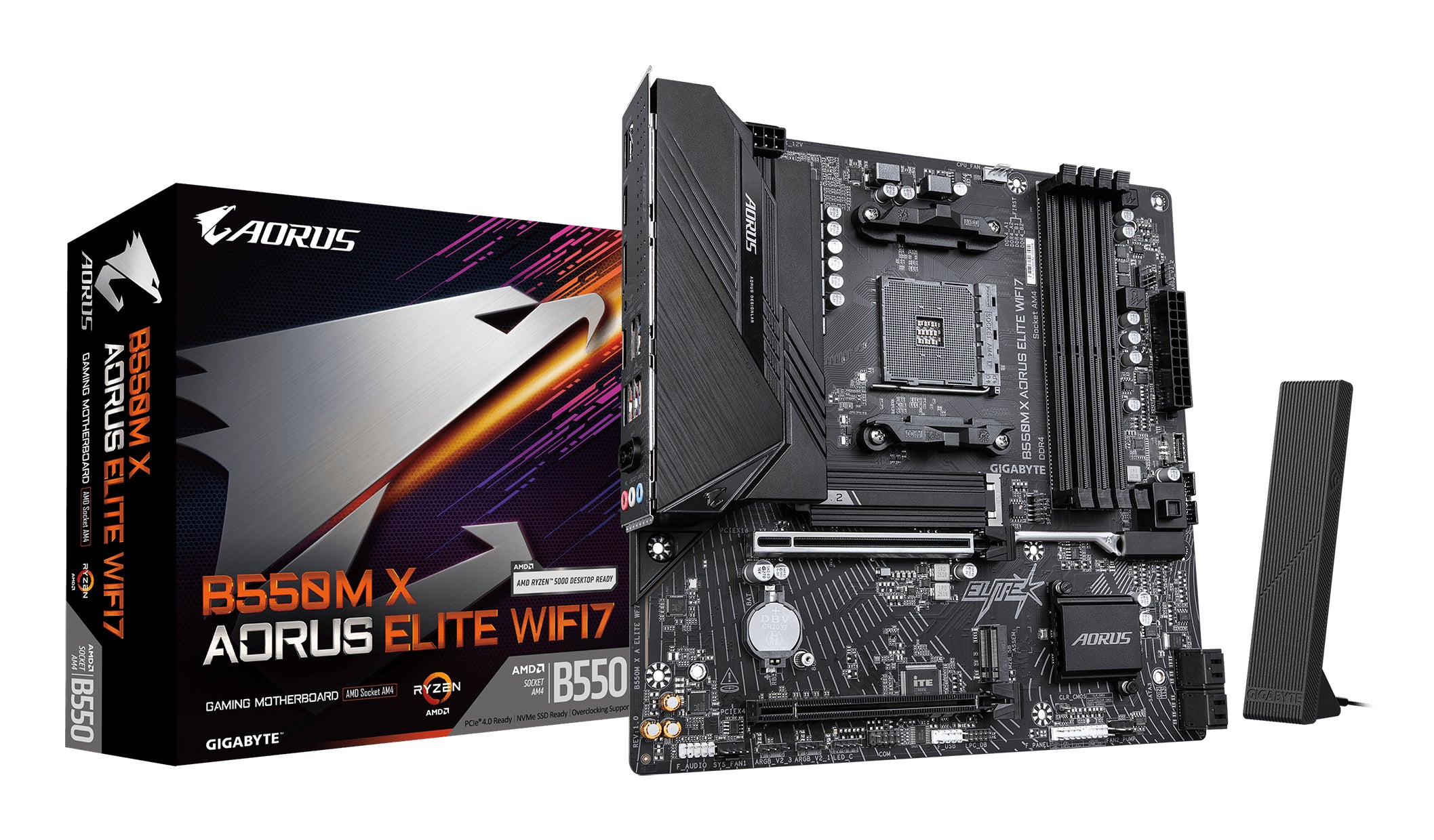 Placa-mãe Gigabyte B550M X AORUS ELITE WIFI7 - Micro ATX