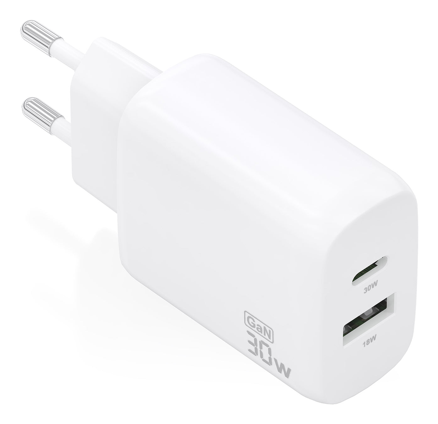 Aisens Carregador GaN 30W USB-C PD3.0 QC4.0 USB-A