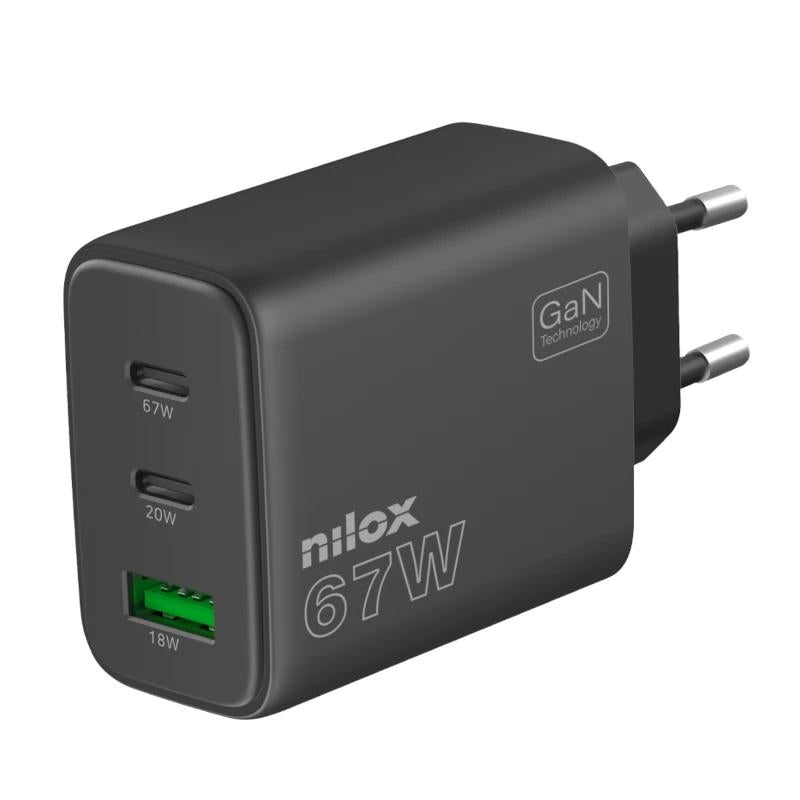 NILOX Carregador 67W 2 USB-C USB-A