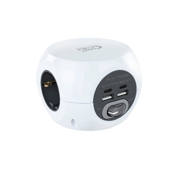 Nanocable Base de enchufes com 4 USB Branco - imagem 2