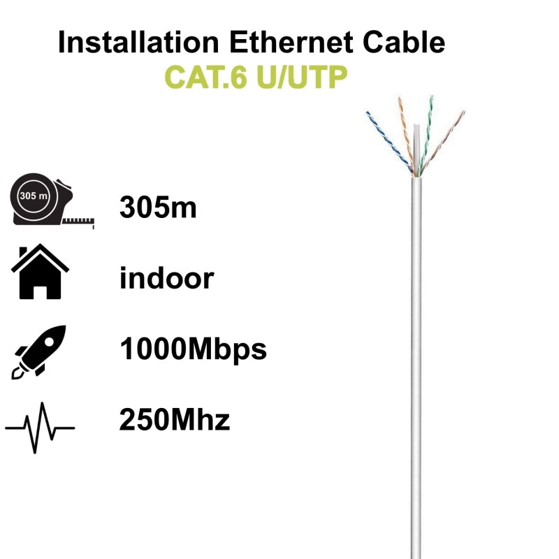 Cabo de Rede Ewent Bobina Cabo vermelho Cat. 6 U/UTP, LSZH, 305mt - imagem 2