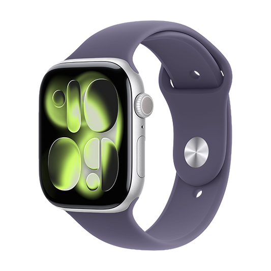 Watch Apple Watch Series 11 (2025) GPS 46mm Silver Aluminium Case with Sport Band M/L - Purple Fog