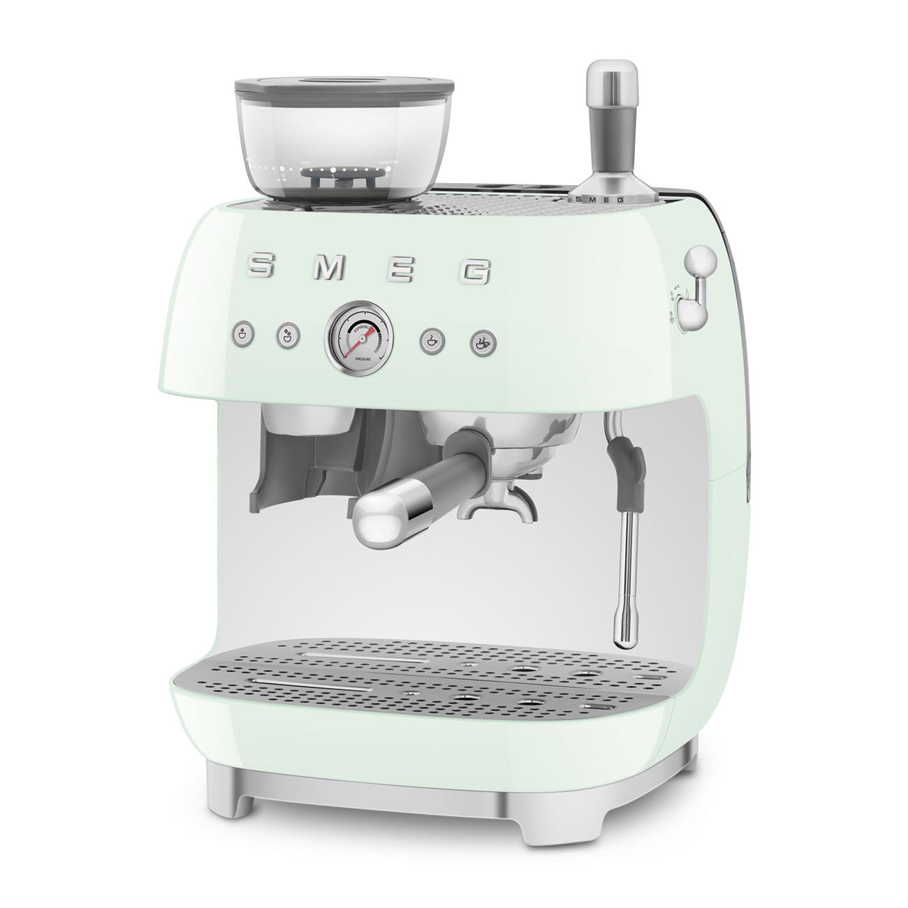 Smeg Coffee Machine Espresso Manual Retro-Style Pastel Green EGF03PGEU