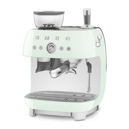 Smeg Coffee Machine Espresso Manual Retro-Style Pastel Green EGF03PGEU