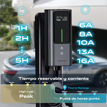 Carregador de carro elétrico VDLPOWEREU Type 2 | 3.68kW | 6-16A | 5M