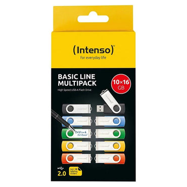 Pen USB Intenso Basic Line Multipack Lápiz USB 2.0 4GB 10u - imagem 2