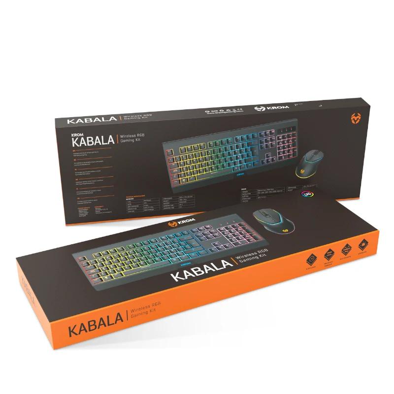 Conjunto Teclado e Rato KROM KABALA | Kit Teclado e Ratón Sem fios RGB SP - imagem 4