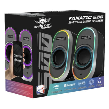 Coluna Spirit Of Gamer Altavoz 2.0 FANATIC 500 RGB Black - imagem 2
