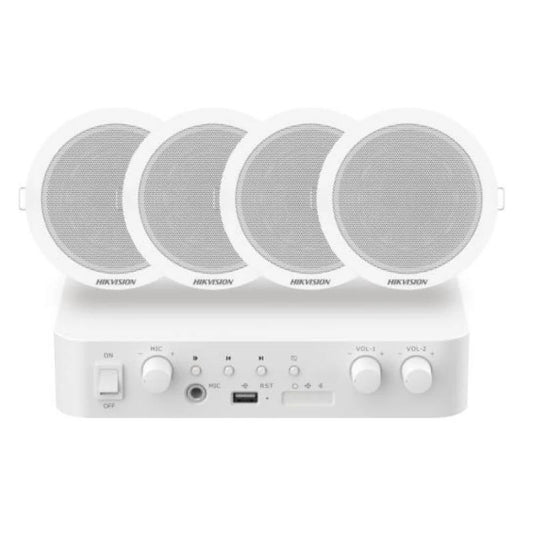 Coluna Hikvision DS-QAE1KA80206-4 Kit 1xAmpl 4xAlta Techo