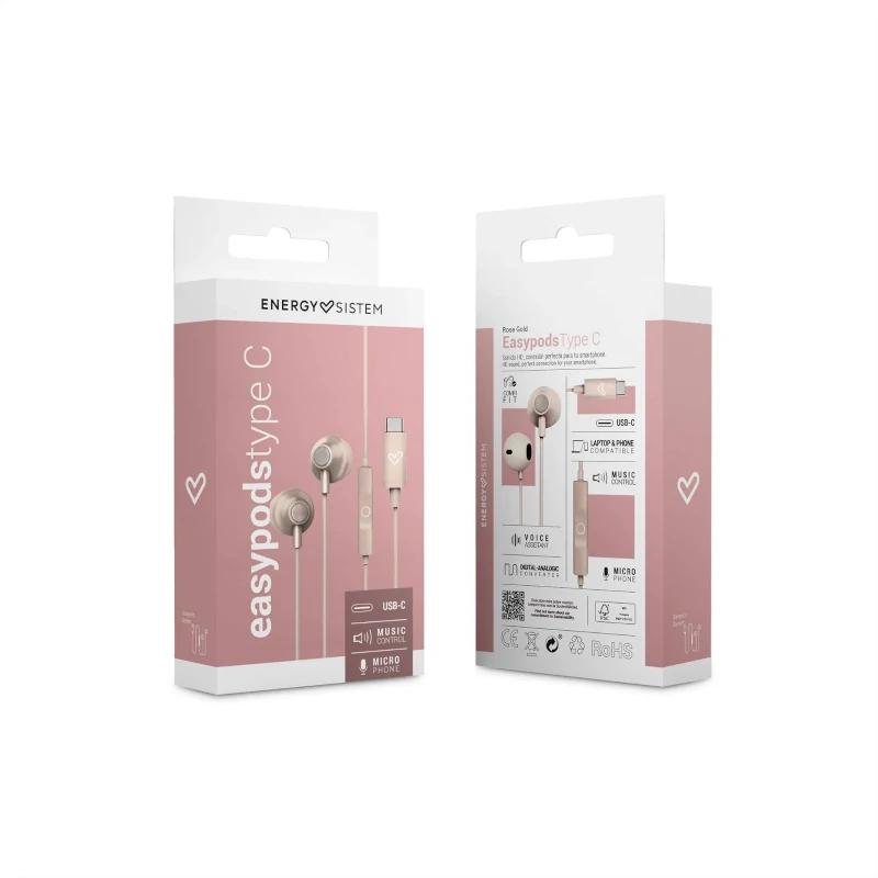 Energy Sistem auscultadores EasyPods Type C Rose - imagem 4