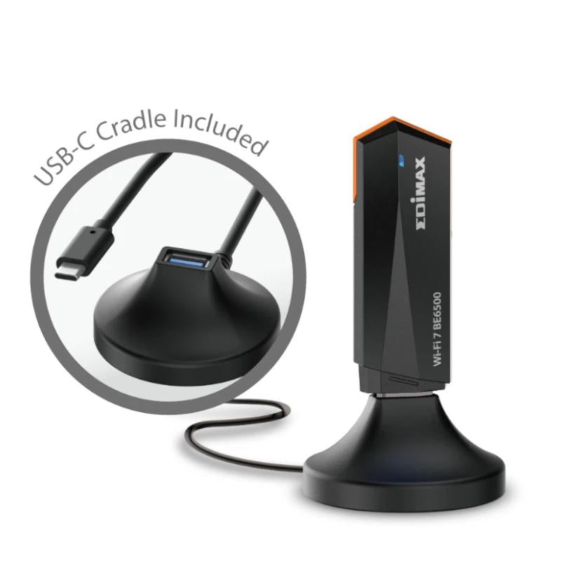 Adaptador de Rede Edimax EW-7822UBE Adaptador USB 3.2 WiFi7 BE6500 - imagem 4