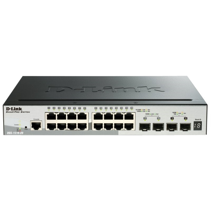 Switch de Rede D-Link DGS-1510-20/E L2 16xGb 2xSFP+ 2x10Gb - imagem 2