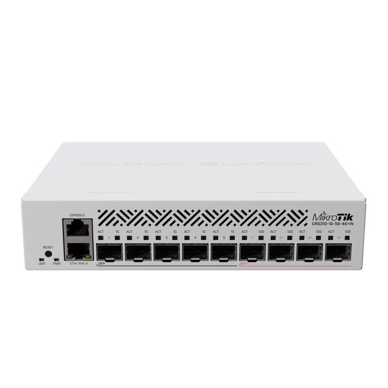 Switch de Rede MikroTik CRS310-1G-5S-4S+IN 5xSFP 4xSFP+