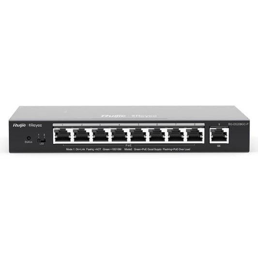 Switch de Rede Reyee ES209GC-P 9xGbE (8 PoE/POE+) 120W