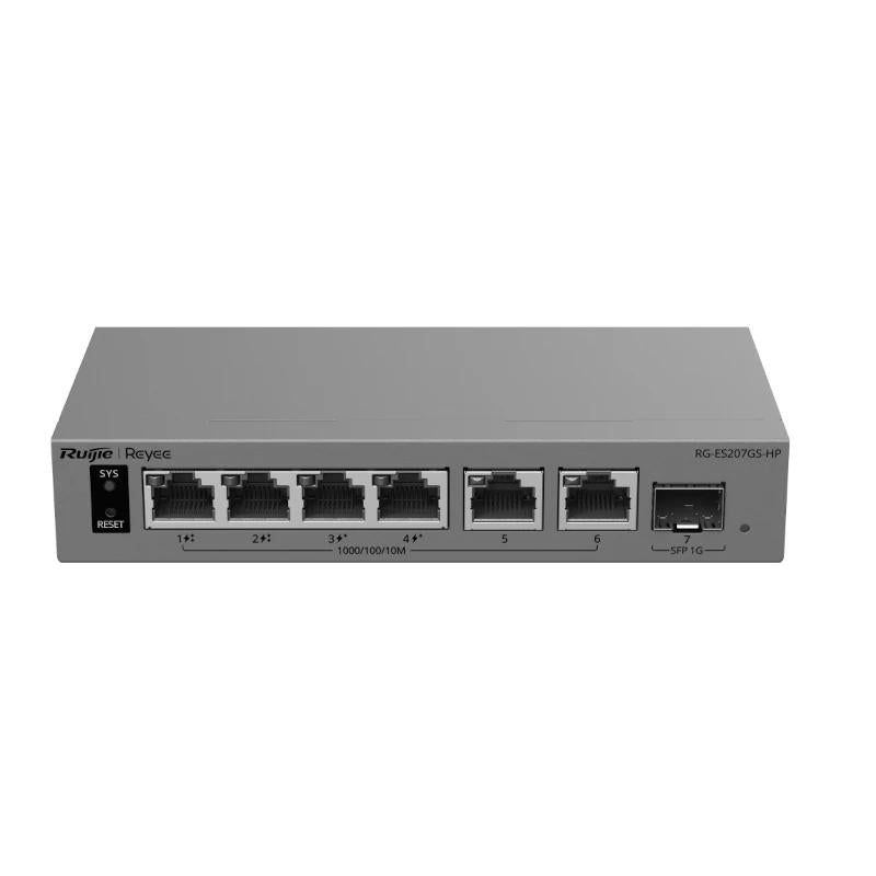 Switch de Rede Reyee RG-ES207GS-HP Cloud 2P PoE++ 2P PoE+
