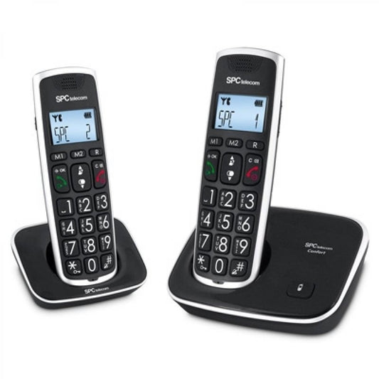 Telefone sem Fios SPC 7609N Telefono DECT COMFORT KAISER DUO Preto