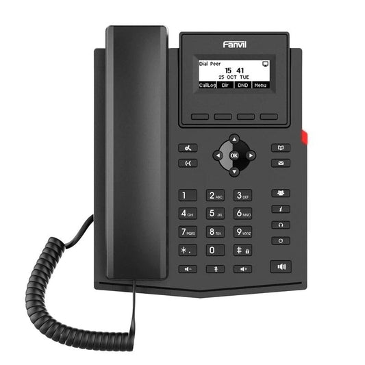 Telefone VoIP Fanvil X301P, 2 líneas SIP, com PoE, sem PSU