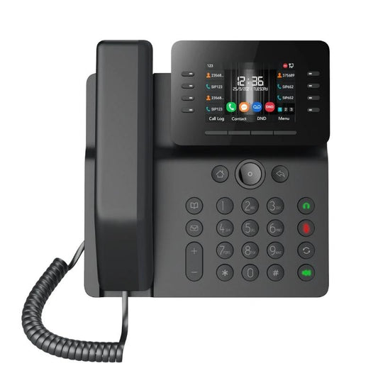 Telefone VoIP Fanvil V64, 12 líneas SIP, WiFi e Bluetooth