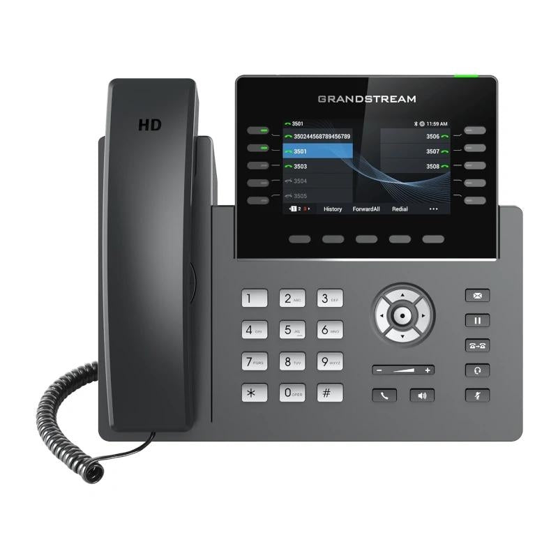 Telefone VoIP GrandStream IP Phone GRP2615 5 SIP 2xGbE PoE WiFi
