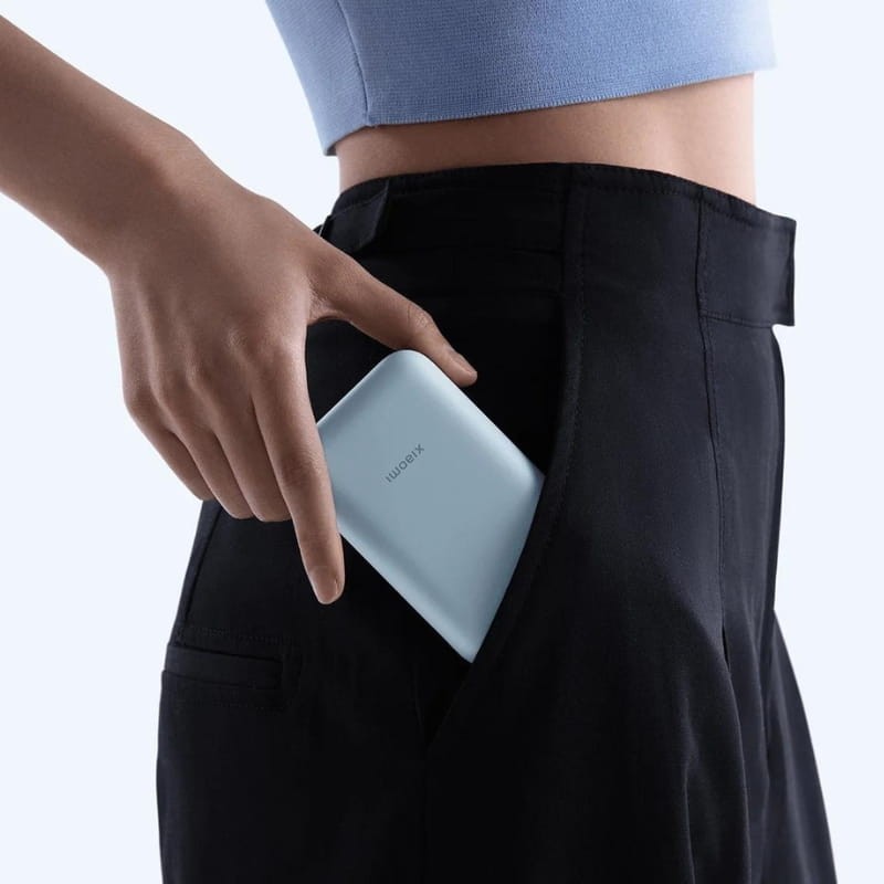 Power bank xiaomi 10000mah com cabo integrado azul bhr9073gl