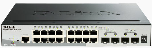 Switch de Rede D-Link DGS-1510-20/E L2 16xGb 2xSFP+ 2x10Gb