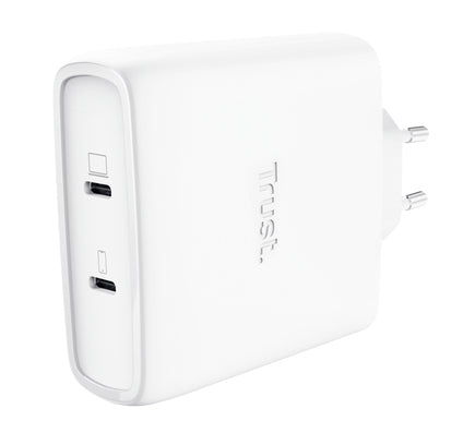 carregador de Pared GaN Trust Maxo 100W/ 2xUSB Tipo-C/ Inclui cabo USB Tipo-C/ 100W