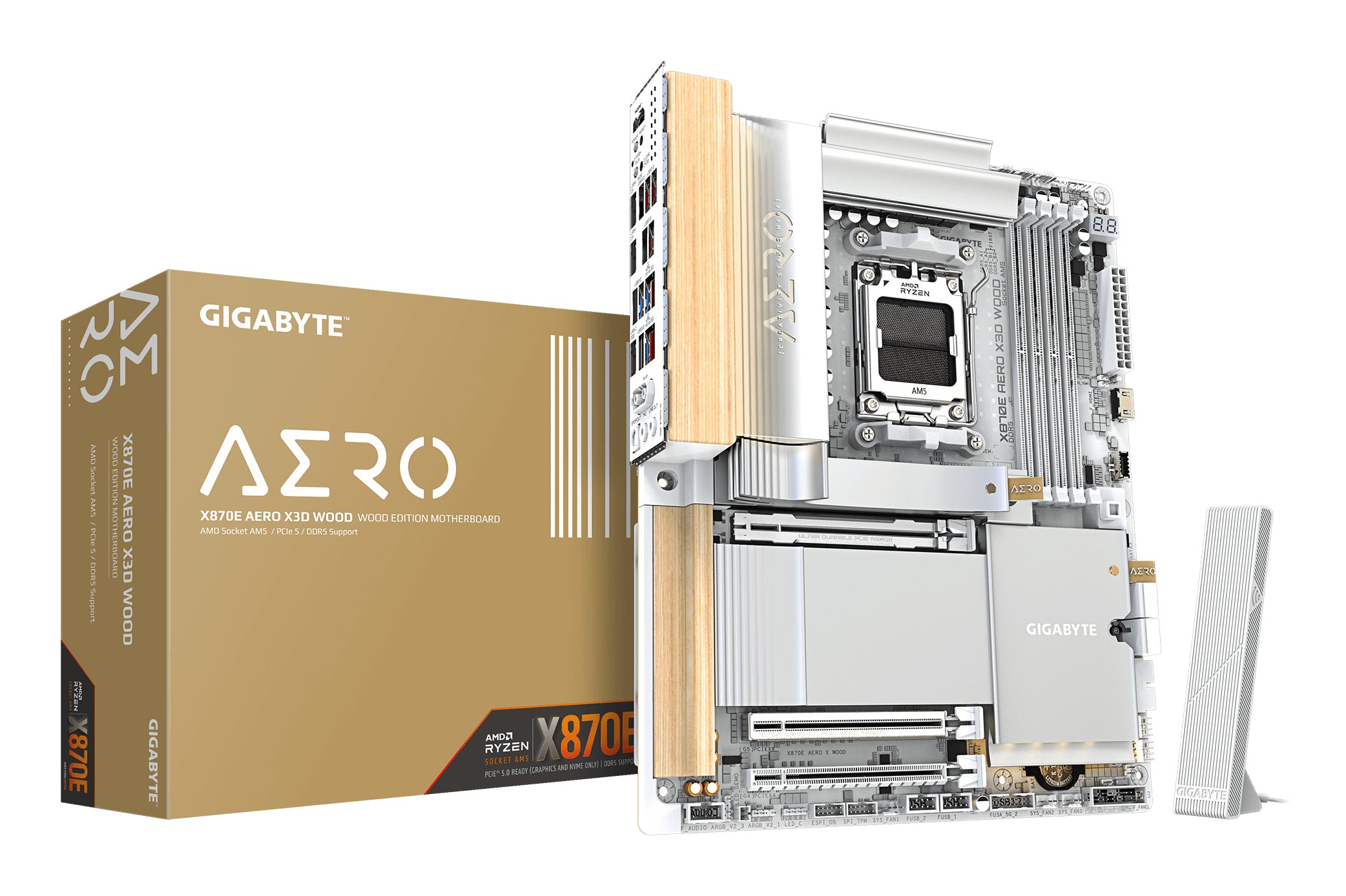 Placa-mãe Gigabyte X870E AERO X3D WOOD - ATX