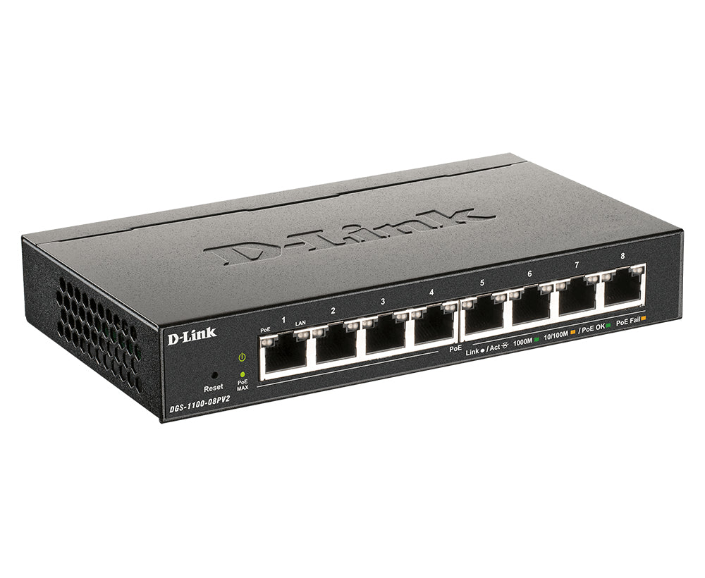 Switch de Rede D-Link DGS-1100-08PV2/E 8xGb PoE (64W) - imagem 3