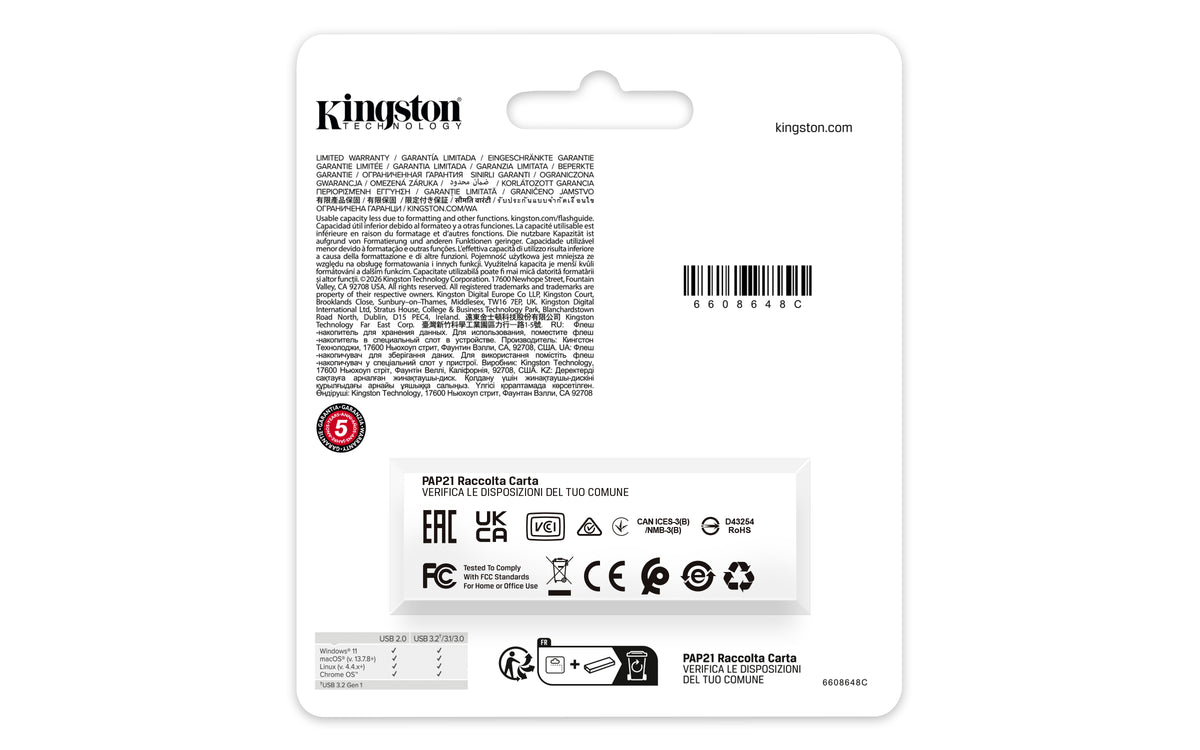 Pen USB Kingston DataTraveler DTXG2 256GB USB 3.2 Gen1 - imagem 7