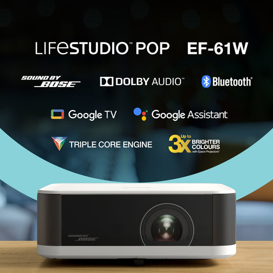 Projetor Epson EF-61W WXGA 700L LCD 1080p Branco