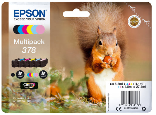 Epson Ink 378 / C13T37884010 BK,C,M,e,LM,LC Multipack