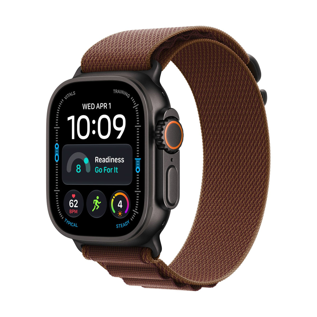 Watch Apple Watch Ultra 4 (2026) 5G 49mm Black Titanium Case with Burgundy Alpine Loop M - Black