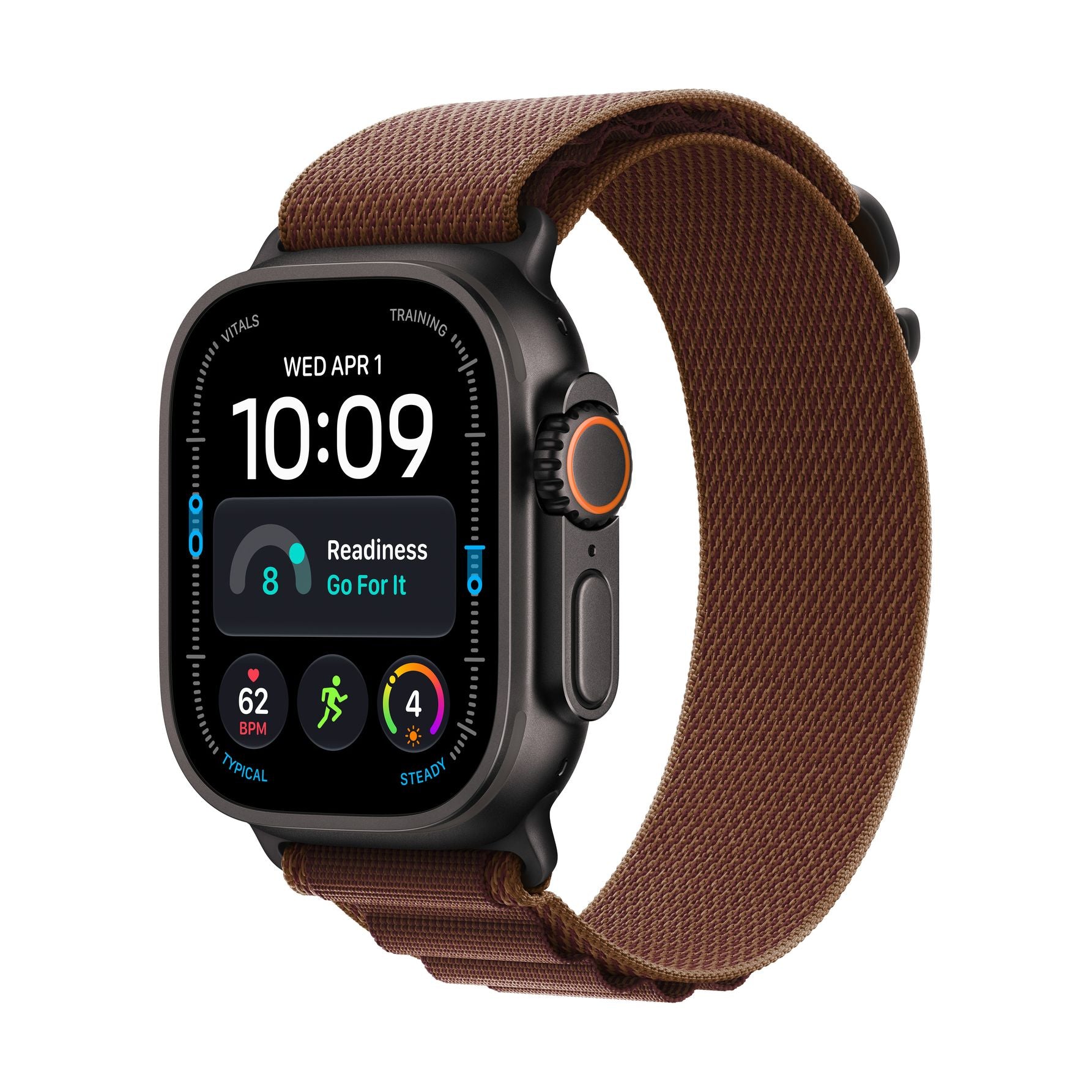 Watch Apple Watch Ultra 4 (2026) 5G 49mm Black Titanium Case with Burgundy Alpine Loop M - Black