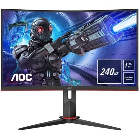 Monitor Gaming Curvo AOC C32G2ZE 31,5"/ Full HD/ 1ms/ 240Hz/ VA/ Preto