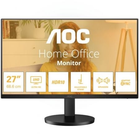 Monitor Profissional AOC U27B3AF 27"/ 4K/ Multimédia/ Ajustável em altura/ Preto